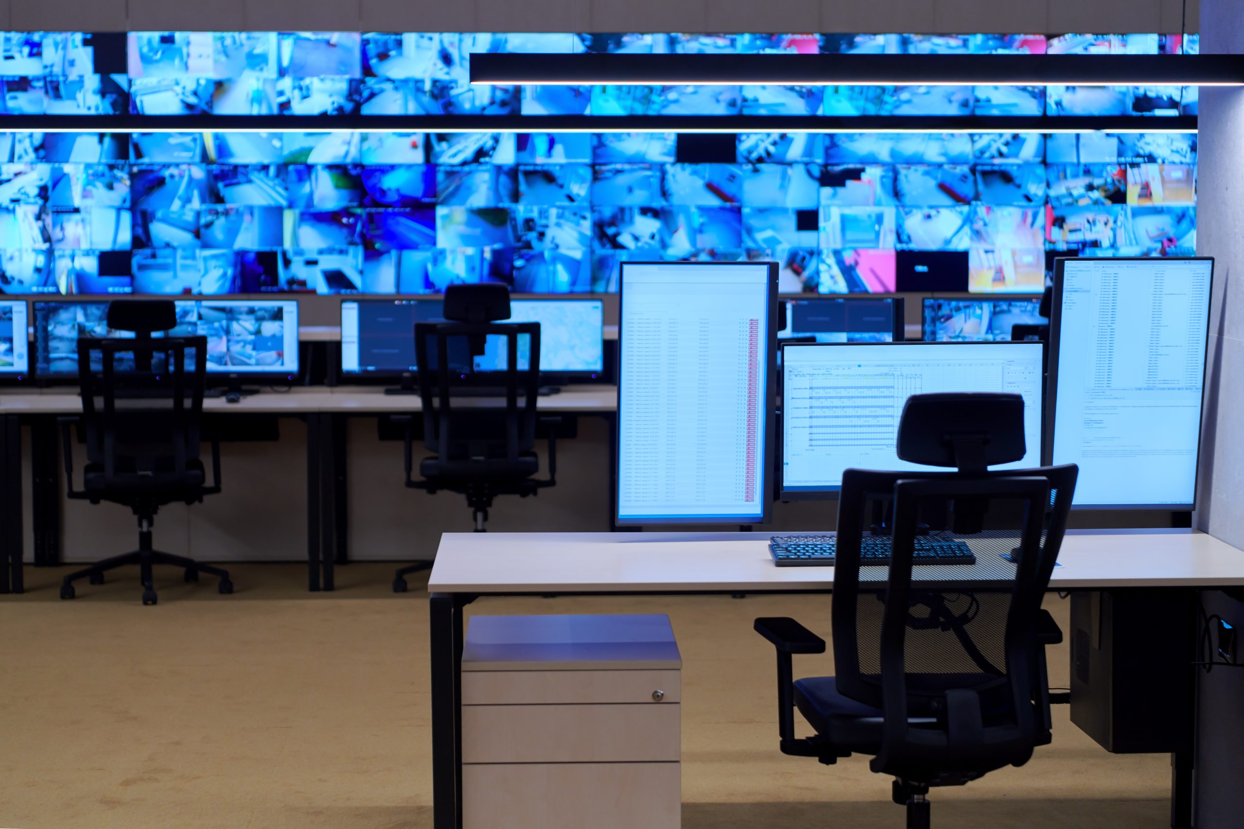 cctv security monitoring room